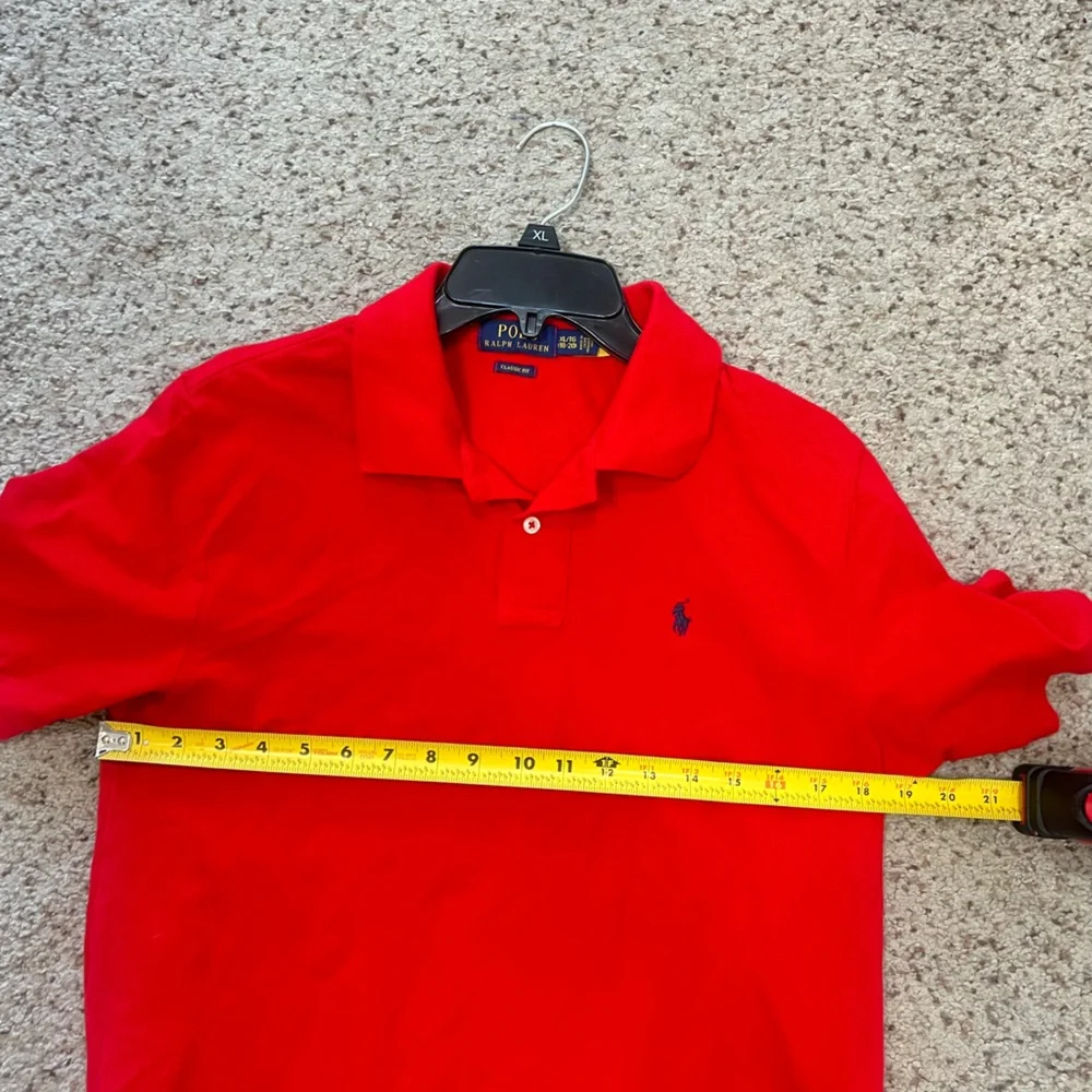 Polo Ralph Lauren Mens XL Classic Fit Short Sleeve‎ Red Rugby Pony